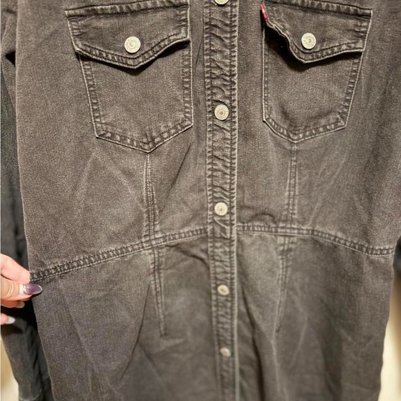 Levi’s Black Denim Button Down Dress - Picture 2 of 5